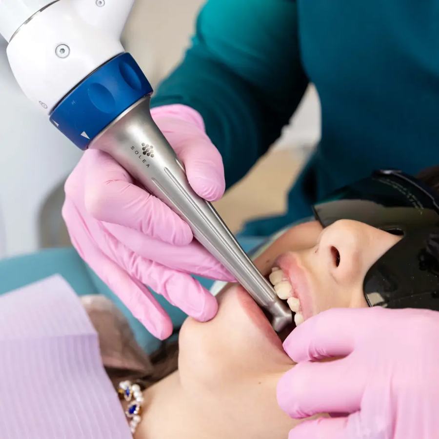 Laser dentistry at Westside — needle-free treatment in progress