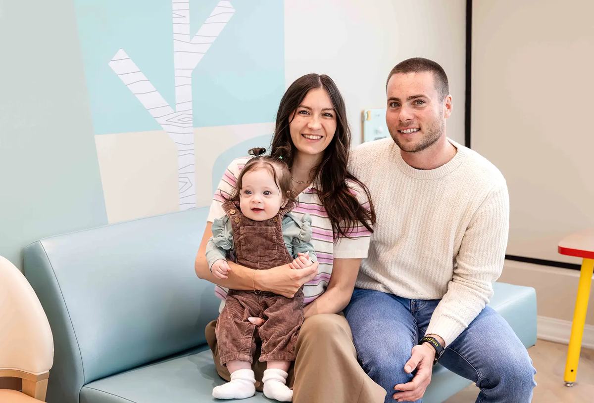 A family in the waiting area at Westside Dental & Medical, Calgary SW